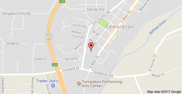 Map to Templeton Middle School