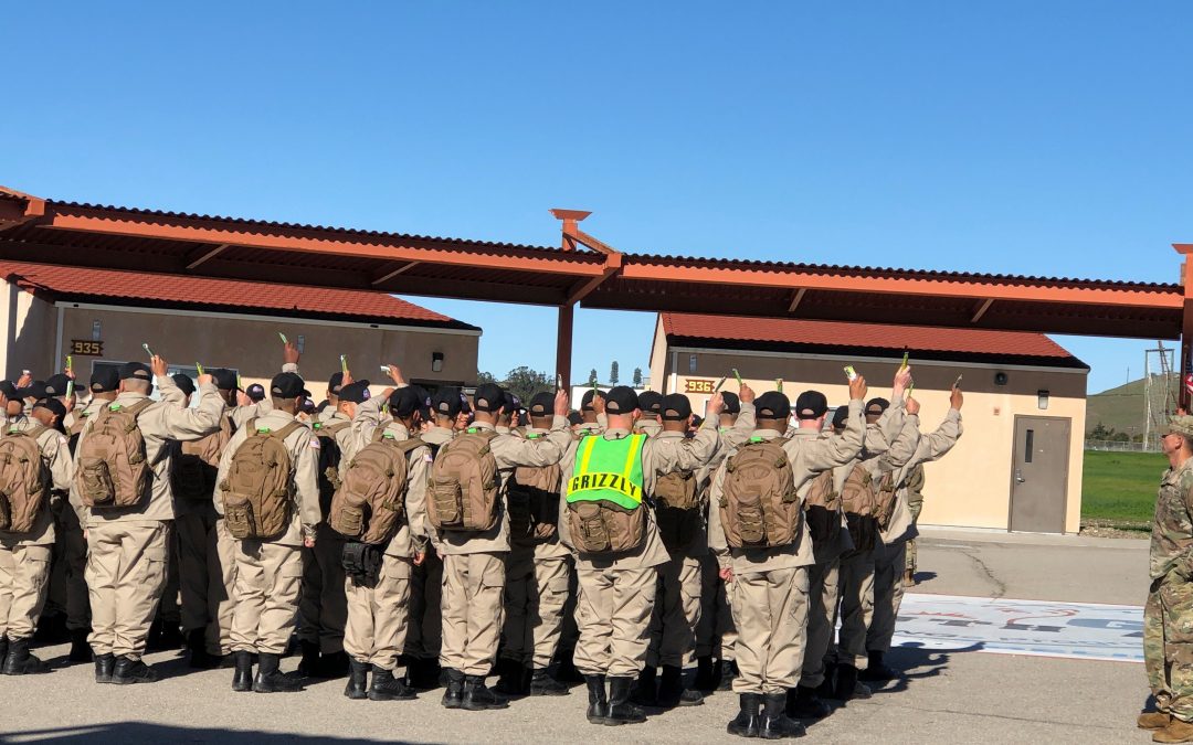 New Grizzly Cadets line up for Snack break